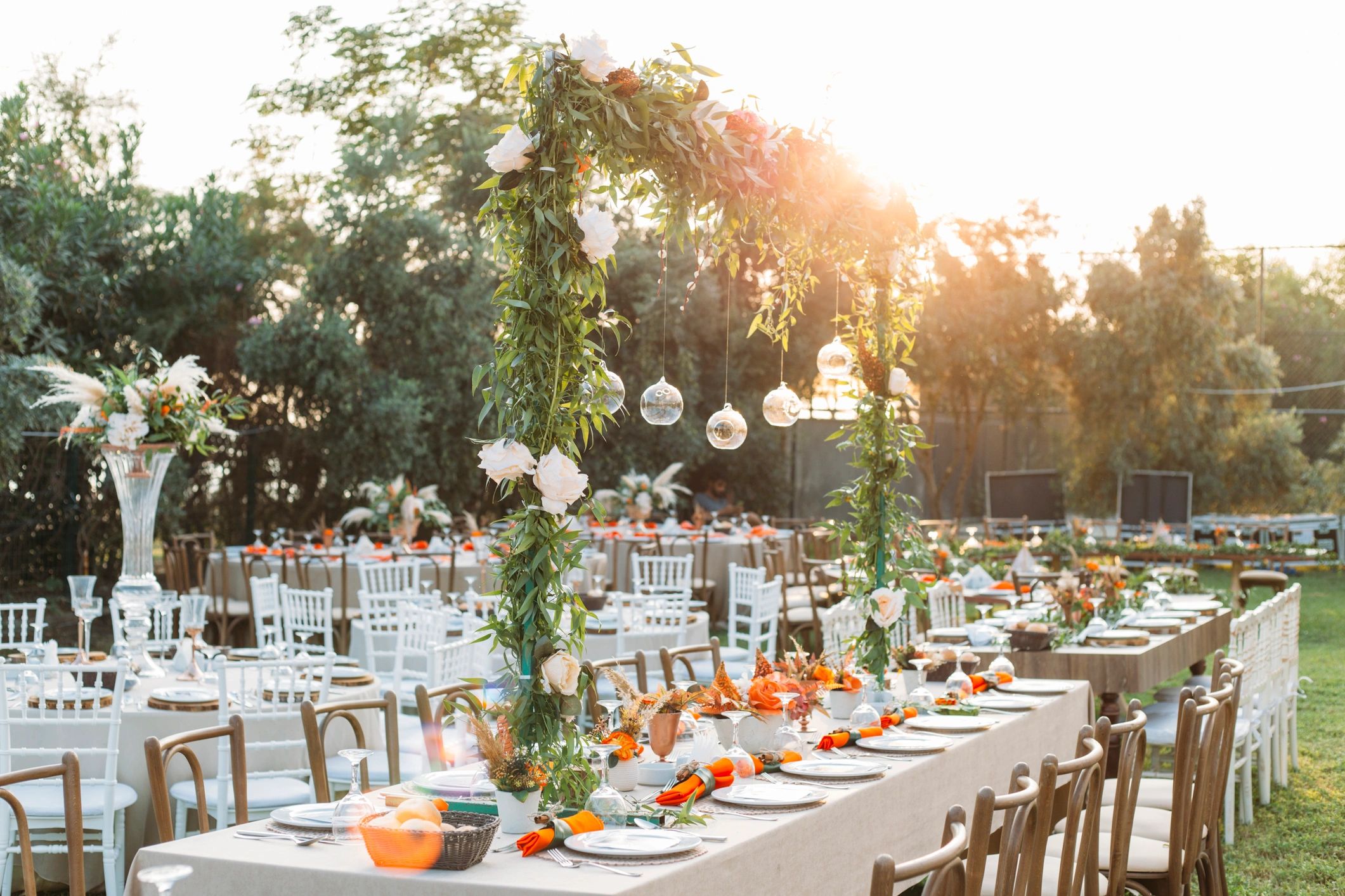 Styled event reception table setting